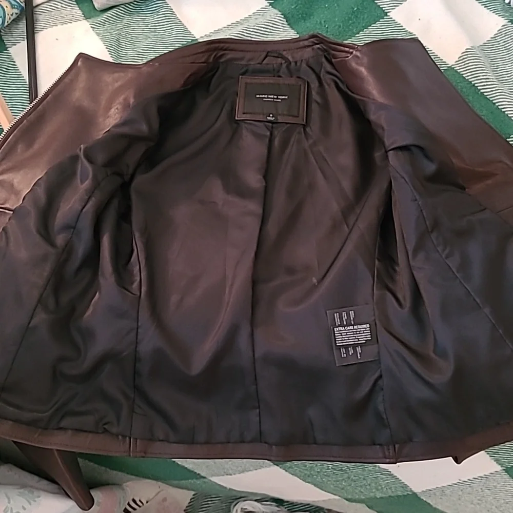 Leather moto jacket NWOT - Picture 5 of 11